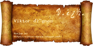 Viktor Ágnes névjegykártya