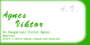 agnes viktor business card
