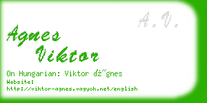 agnes viktor business card